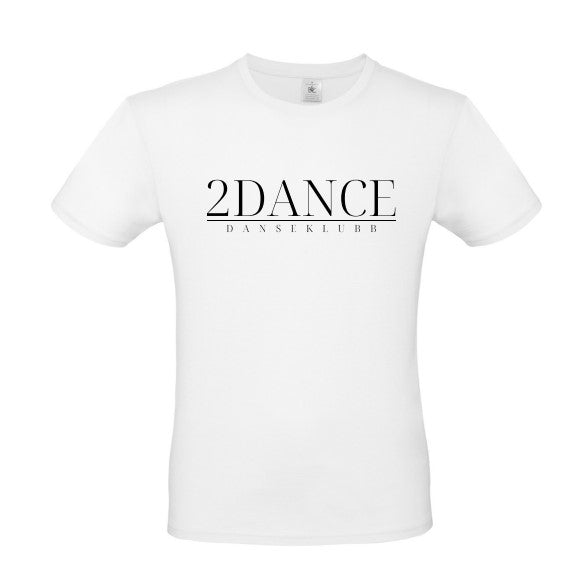 Hvit t-skjorte med 2Dance logo